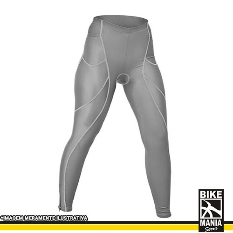 Calça Branca de Lycra Parelheiros - Calça de Lycra para Ciclista