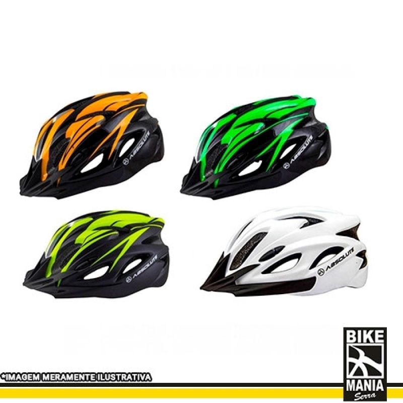 Capacete para Bike Absolute Melhor Preço Juquitiba - Capacete para Bike com Led