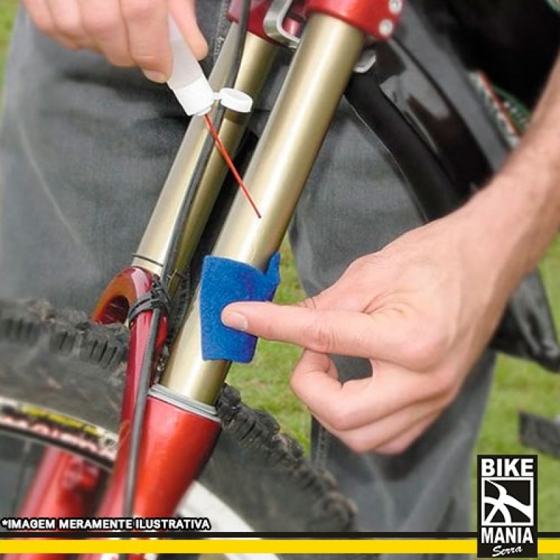 Lubrificação de Suspensão de Bicicletas com Trava Região Central - Lubrificação de Suspensão de Bike Dianteira